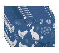 Easter Bunny Heat Resistant Placemats, Tablemats One Side Print, Heat Resistant Wear Non-Slip Table Matts, Washable Elegant For Table Kitchen Dinning Restaurant Party 30 * 45Cm