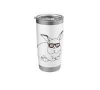 Easter Bunny Hip Hop Sunglasses Funny and Cute Rabbit Stainless Steel Insulated Tumbler