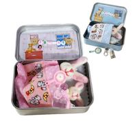 Easter Bunny Hug in a Tin Box - Mini Plush Pocket Bunny Toy, Baby Easter Gifts & Easter Basket Stuffers for Kids (Pink)