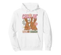 Easter Bunny Humor Chillin With My Bunnies Pullover Hoodie