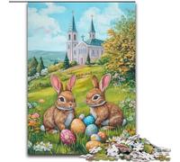 Easter Bunny Jigsaws Puzzles 1000 Pieces for Adults Gifts, for 14+ Train Your Brain And Your Hands Christmas Game Gifts (50x75cm)