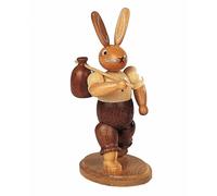 Easter bunny, male, hiker, height 11 cm / 4 inch, original Erzgeb.. MU 42190 NEW