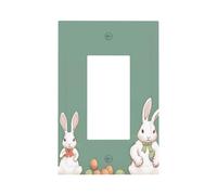 Easter Bunny Modern Single-Gang Switch Wall Plate â€“ Premium Pc Material Decorative Cover with Full-Panel Printed Design, Easy Installation for Residential & Commercial Use