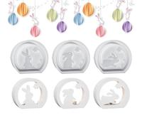 Easter Bunny Mold | 3 Piece Easy Release Crafting Tools,Easter Hallow Candlestick Epoxy Molds - for Resin Plaster Wax Home Decor Party Favors Spring Holiday Family Beginners