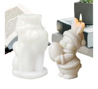 Easter Bunny Mold,3D Rabbits Soap Casting Figurine Home Decoration,Silicone Easter Egg Candle Mold - for Holiday Holiday Birthday Birthday Weekday Room Desktop School Dormitory Apartment