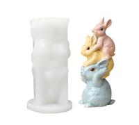 Easter Bunny Mold - 3D Silicone Casting Supplies, Home Decor Cement Moulds with Flexible Design, Plaster Craft Tools, Art Teachers Party Planners Home Crafting Themed Events Workshops