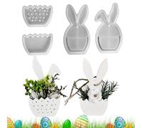 Easter Bunny Mold,3D Silicone Semi-Transparent Craft Tool,Rabbit Crafting Tool | for Holiday Birthday Party Crafts Home Indoor Friends Students Adults Men Women