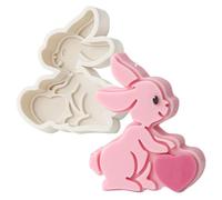 Easter Bunny Mold, Rabbit Silicone Shape | Food Grade Bunny Form Resin Chocolate Candy Mold | Aromatherapy Candles, Happy Easter Tabletop Decoration, Plaster Ornament