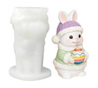Easter Bunny Mold | Reusable Easy Release Figurine | Cute Easter Bunny Silicone Mold | for Aromatherapy Home Decoration Soap Casting Birthday Offices Room Desktop
