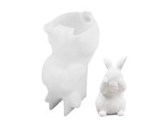 Easter Bunny Mold - Silicone Bunny Statue Mold for Crafts | Plaster Casting Soft Silicone Easy Release for Beginners Crafting for Cake, Fondant