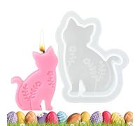 Easter Bunny Mold - Silicone Rabbit Soap Animal Resin Candle Molds, Stylish Cat Making Plaster Clay Craft Home Decoration Accessories | Ideal for Party Casting DIY, 8.6cm/3.39 Inches