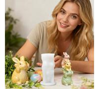 Easter Bunny Molds Silicone,3D Silicone Easter Candle Making Moulds | Holiday Casting Molds - for Art Teachers Home Crafting Themed Events Workshops Weekend Activities Jewelry Maker Designer