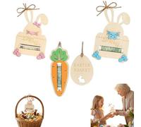 Easter Bunny Money Holder for Cash Gift - Wooden Easter Basket Stuffers Gift Card Holder, Cute Rabbit Bunny Bucks Slot Tag for Kids, Teens, Toddlers, Baby Boy & Girl, Spring Party Decorations