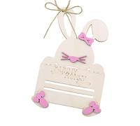 Easter Bunny Money Holder for Cash Wooden Money Holders for Easter Decorations Accessories Rabbit Shaped Gift Card Holder with Hanging Rope Cute Basket Stuffer for Daughter Son Friends