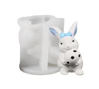 Easter Bunny Mould - 3D Moulding for Ornaments and Crafts - Soap Candle Moulds in the Shape of Rabbit with Easter Egg - For Table Decorations for Parties, Weddings, Home