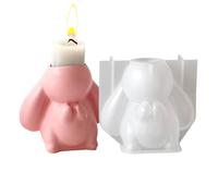 Easter Bunny Mould - Creative Supplies Cute Easy Release - Silicone Easter Moulds as Candle Holder for Home Office Crafts Parties Spring Decorations