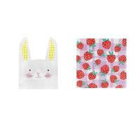Easter Bunny Napkins & Strawberry Napkins Spring Bundle