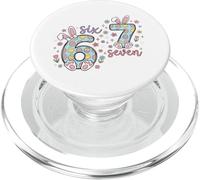 Easter Bunny Number Six & Number Seven Kids Birthday PopSockets PopGrip for MagSafe