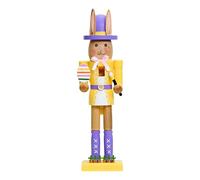 Easter Bunny Nutcracker, 12 Inch Bunny Nutcracker Figure Easter Decorations, Collectible Spring Nutcracker Soldier Table Centerpiece