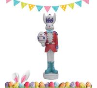 Easter Bunny Nutcracker,Colorful Traditional Resin Statue | Rabbit Soldiers Nutcracker Ornament,For Spring Garden Fireplace Style Home Table