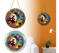 Easter Bunny Ornament Halloween Acrylic Hanging Decoration: Get In The! (Orange-1, 20x20cm)