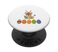 Easter Bunny Painting Eggs Funny For Toddler Kid PopSockets Adhesive PopGrip