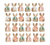 Easter Bunny Party Bags | Boho, Dried Flowers | Paper Rabbit Ears Treat Bags - Gift Boxes, Spring, Birthday, Eggs Search, Garden Parties, Home, School, Living Room, Bedroom