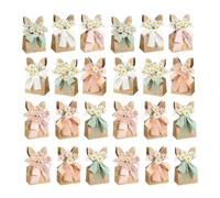 Easter Bunny Party Favor Bags Boho, Bow, Dried Flowers