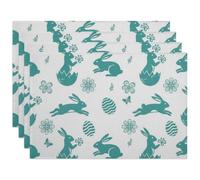 Easter Bunny Place Mats, Table Mat Set One Side Print, Heat Resistant Wear Resistant Non-Slip Table Accessories, Washable Elegant For Kitchen Dinning Restaurant Party 30 * 45Cm