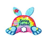 Easter Bunny Playful Butt Welcome Mat Crystal Velvet Absorbent Doormat Indoor Outdoor Carpet Size 90 Cm 354 Inch (A, 90cm)