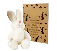 Easter Bunny Plush - Cuddly Stuffed Bunny Doll, Cute Easter Gift for Toddlerrs | Small Cartoon Bunny Party Favors Candy Card, Fluffyy Bunny Figure for Nursery Decor, Baby Shower, or Easter Basket