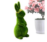Easter Bunny Plush - Spring and Easter Decorations for Garden Statues, Resin Figure with Moss in the Shape of a | for Indoor Outdoor Home Desk Shelf Entrance Porch Terr