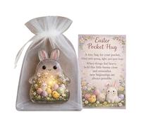 Easter-bunny Pocket Hug, Easter Pocket Hug with Encouragement Card, Emotional Supports Positive Gifts, Cute Rabbits Hugs Ornaments, Holiday Keepsakes for Friend Family Neighbors
