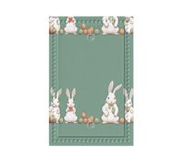 Easter Bunny Premium One-Gang Decorative Switch Plate Cover with Textured Fabric-Grain Finish & Accent Dot Design â€“ Durable Pc Material Wall Plate for Residential and Commercial Use