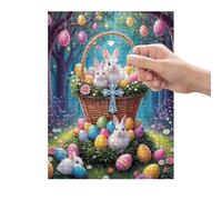 Easter Bunny Puzzle, Challenging Jigsaw - Decorative Holiday Puzzle | for Men Collectors Game Night Birthday Office Home Living Room Bedroom Study Apartment Party Weekend Fun