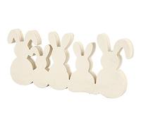 Easter Bunny Rabbit Family Freestanding Wooden Shape to Decorate - 30cm