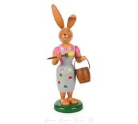 Easter Bunny Rabbit Painter Height = 25cm NEW Ore Mountains Easter & Spring
