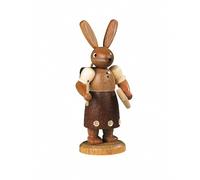 Easter bunny, school girl, height 11 cm / 4 inch, original Erzgebirge by Müll...