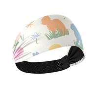 Easter Bunny Silhouette Pastel no slip women's fashion headbands Elastic sweaty bands for Yoga Football basketball Cycling
