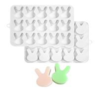 Easter Bunny Silicone Chocolate Mold - 15/24 Cavity Baking Pan | High Low Temperature Resistant Candy Mould | for Chocolates Ice Cubes Fondant, DIY Desserts Cake Decorating