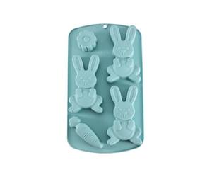 Easter Bunny Silicone Mold - 3D Non Stick Candle and Chocolate Mould, Multi Purpose Baking and Casting Tool for Candy Jelly Soap Cupcake Fudge Ice Pastry Resin Craft DIY Supplies