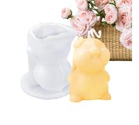 Easter Bunny Silicone Mold,3D Silicone Standing Cute Candle Mould - Rabbit Aromatherapy Mould - for Thanksgiving Birthday Party Office Home Room Desk Desktop Weekday School Dormitory Apartment