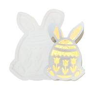 Easter Bunny Silicone Mold, Animal Rabbit Soap Mold | Hollow Easter Bunny Candle Making Mold | Easter Decoration Making Mold for Melting Scented Candles, yes