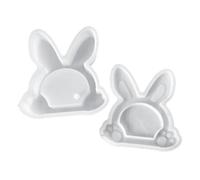 Easter Bunny Silicone Mold, Rabbit Craft Casting Mould, Flexible Shape, Easy Release Creations, Heat Resistant Reusable Material, DIY Craft Supplies, Spring Home Decoration, for Gypsum Cement Concrete