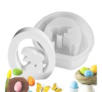 Easter Bunny Silicone Mold - Resin Rabbit Candle Mold | Creative Egg Ornament Molds | Ideal Craft Mould for Home Decoration, Workshop, Spring Party