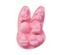 Easter Bunny Silicone Mould - 3D Chocolate Baking Tray, Multipurpose Dessert Mold, Candy, Jelly, Pastry, Ice Cubes, Soap | Flexible Non-Stick Design, Safe Material P