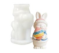 Easter Bunny Silicone Mould - Resin Candle Mould | Easy Release Craft Molds with Aromatherapy Function, Holiday Decoration with Birthday Usage, 3D Bunny Silicone Molds for School, Desktop Room