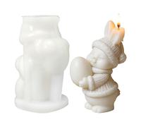 Easter Bunny Silicone Mould - Soap Casting & Living Room Decoration | Silicone Easter Bunny Moulds | For Birthdays, Offices, Rooms, Desks, Days of the Week, Schools, College Dormitories and Apartments