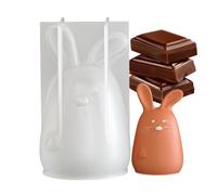 Easter Bunny Silicone Shape - Geometric Faceted Cute 3D Thanksgiving Silicone Mold | Easter Bunny Candle Shape | For Home Decoration Holidays Party Offices Room Desk Weekday School