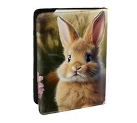 Easter Bunny Spring Butterfly Passport Holder for Travel,RFID Passport Cover Wallet PU Leather Passport Card Holder Case Cute Passport Protector for Women Men